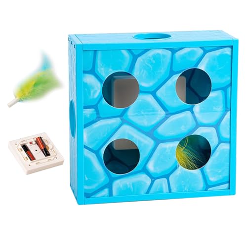 Cat Puzzle Toy, Interactive Cheese Box Feather Maze, Automatic Feather Rotation Cat Toy, Intelligent Cheese Teasing Machine, Interactive Feather Cheese Box, Easy to Use,Portable for Active Cat Puzzle Toy, Interactive Cheese Box Feather Maze, Automatic Feather Rotation Cat Toy, Intelligent Cheese Teasing Machine, Interactive Feather Cheese Box, Easy to Use,Portable for Active von Hjatirace