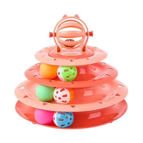 Hjatirace Interactive Cat Toy Turntable, Pet Cat Turntable Ball 4-Tier Tower, Indoor Outdoor Pet Cat Ball Toy, Fun Pet Cat Turntable Ball, Physical Exercise Toy, Easy to Use, Portable for Bedroom Hjatirace Interactive Cat Toy Turntable, Pet Cat Turntable Ball 4-Tier Tower, Indoor Outdoor Pet Cat Ball Toy, Fun Pet Cat Turntable Ball, Physical Exercise Toy, Easy to Use, Portable for Bedroom von Hjatirace