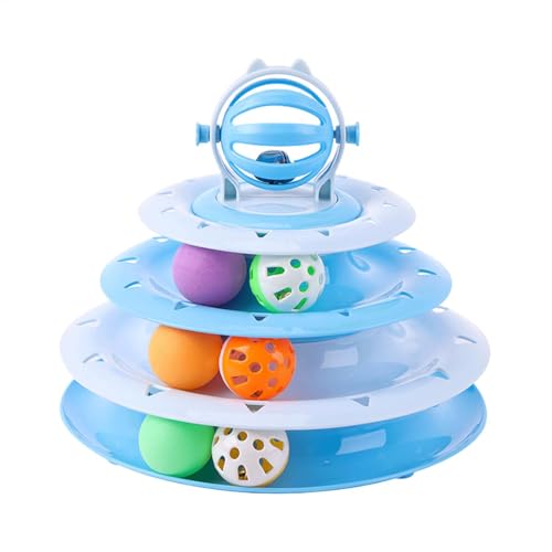 Hjatirace Interaktives Katzenspielzeug Drehteller, Haustier Katze Drehteller Ball 4 Etagen Turm Indoor Outdoor Haustier Katze Ball Spielzeug Spaß Haustier Katze Drehteller Ball Physikalische Übung Hjatirace Interaktives Katzenspielzeug Drehteller, Haustier Katze Drehteller Ball 4 Etagen Turm Indoor Outdoor Haustier Katze Ball Spielzeug Spaß Haustier Katze Drehteller Ball Physikalische Übung von Hjatirace