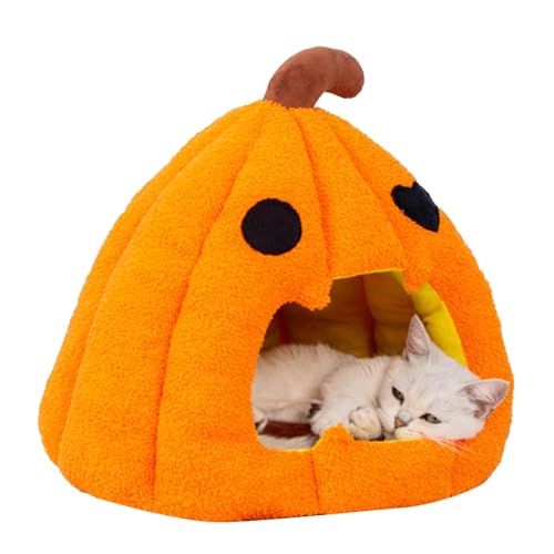 Hjatirace -Katzenbett, warmes Schlafbett, abnehmbares Kissen, halbgeschlossenes Katzenhauszelt, niedliche weiche Höhle, Kätzchen-Zelt, abnehmbares Baumwollpolster, einfach zu bedienen, tragbar Hjatirace -Katzenbett, warmes Schlafbett, abnehmbares Kissen, halbgeschlossenes Katzenhauszelt, niedliche weiche Höhle, Kätzchen-Zelt, abnehmbares Baumwollpolster, einfach zu bedienen, tragbar von Hjatirace