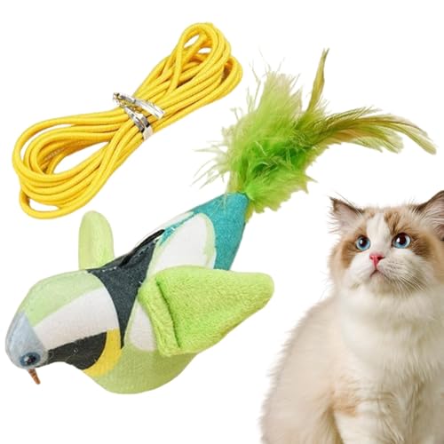 Katze Vogel Spielzeug, Kreatives Spielzeug Vogel mit Sound, Aktiviertes Kätzchenspielzeug Vogel, Interaktives Katzenübungsspielzeug, Realistische Vogelgeräusche Katzen, Einfach zu Bedienen, Tragbar Katze Vogel Spielzeug, Kreatives Spielzeug Vogel mit Sound, Aktiviertes Kätzchenspielzeug Vogel, Interaktives Katzenübungsspielzeug, Realistische Vogelgeräusche Katzen, Einfach zu Bedienen, Tragbar von Hjatirace