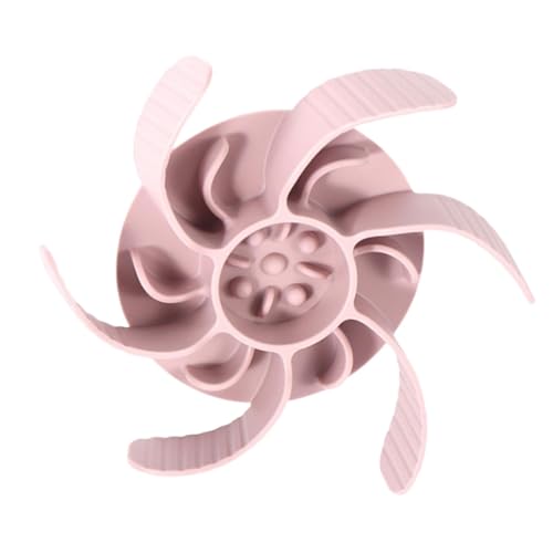 Langsames Füttern Hundenapf, Welpen-Futterspender, Anti-Erstickungs-Hundenapf, Sicherheitssilikonmaterial, Erstickungsschutz, Grau, Rosa, 17 cm, für Haustier, Welpen von Hjatirace