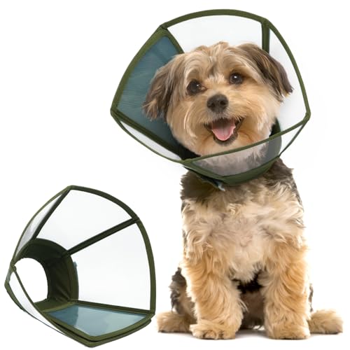 Hjumarayan Halskrause Hund - Transparenter Hundekragen Leckschutz Faltbarer Schutzkragen für die Genesung, Anti-Kratz Hundetrichter für Hunde nach OP, Armeegrün S Hjumarayan Halskrause Hund - Transparenter Hundekragen Leckschutz Faltbarer Schutzkragen für die Genesung, Anti-Kratz Hundetrichter für Hunde nach OP, Armeegrün S von Hjumarayan