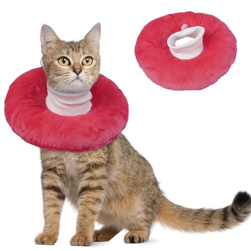 Hjumarayan Halskrause Katze Weich, Katzenkragen Leckschutz Weich Schutzkragen Katze Einstellbarer Trichter Katze Kragen Katze Leckschutz nach OP, Rosa L Hjumarayan Halskrause Katze Weich, Katzenkragen Leckschutz Weich Schutzkragen Katze Einstellbarer Trichter Katze Kragen Katze Leckschutz nach OP, Rosa L von Hjumarayan