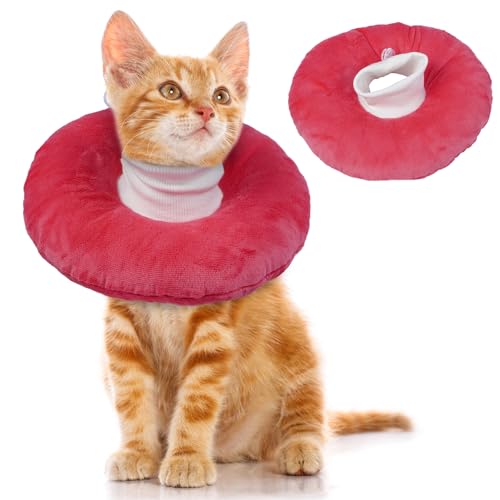 Hjumarayan Halskrause Katze Weich, Katzenkragen Leckschutz Weich Schutzkragen Katze Einstellbarer Trichter Katze Kragen Katze Leckschutz nach OP, Rosa M Hjumarayan Halskrause Katze Weich, Katzenkragen Leckschutz Weich Schutzkragen Katze Einstellbarer Trichter Katze Kragen Katze Leckschutz nach OP, Rosa M von Hjumarayan