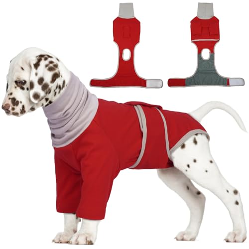Hjumarayan Hundebody nach OP, Leckschutz Body Hund Rollkragen OP Body Hund Kastration Hündin Rüde mit Vorderbeinen, Medical Pet Shirt Hundebody Läufigkeit Kastrationsbody Hund, Rot S Hjumarayan Hundebody nach OP, Leckschutz Body Hund Rollkragen OP Body Hund Kastration Hündin Rüde mit Vorderbeinen, Medical Pet Shirt Hundebody Läufigkeit Kastrationsbody Hund, Rot S von Hjumarayan