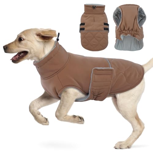 Hjumarayan Hundemantel Warm Große Hunde, Hundemantel Winter Große Hunde Mantel Hund mit Geschirr Offnung, Hundemantel Gefüttert Hund Wintermantel, Hundemantel Grosse Hunde, Braun 3XL Hjumarayan Hundemantel Warm Große Hunde, Hundemantel Winter Große Hunde Mantel Hund mit Geschirr Offnung, Hundemantel Gefüttert Hund Wintermantel, Hundemantel Grosse Hunde, Braun 3XL von Hjumarayan