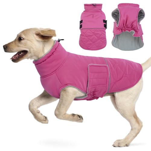 Hjumarayan Hundemantel Warm Große Hunde, Hundemantel Winter Große Hunde Mantel Hund mit Geschirr Offnung, Hundemantel Gefüttert Hund Wintermantel, Hundemantel Grosse Hunde, Rose XXL Hjumarayan Hundemantel Warm Große Hunde, Hundemantel Winter Große Hunde Mantel Hund mit Geschirr Offnung, Hundemantel Gefüttert Hund Wintermantel, Hundemantel Grosse Hunde, Rose XXL von Hjumarayan