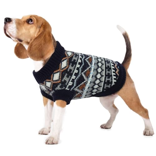 Hjumarayan Hundepullover - Boho Hundepullover Kleine Hunde Weihnachtspullover Hund Schöne Hunde Pullover, Dicken Hundepulli Hunde Pullis, Hundepullover Französische Bulldogge Chihuahua (Marineblau M) von Hjumarayan