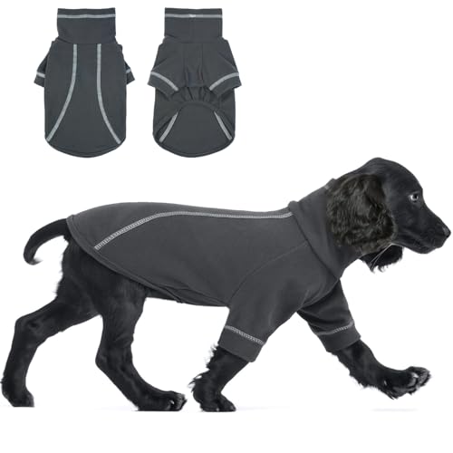 Hjumarayan Hundepullover - Dehnbarer Hunde Fleece Pullover Einfacher Hundekleidung, Rollkragen Hunde Pulli Hunde Klamotten Dog Sweater Pullover Hund für Kleine Mittelgroße Hunde, Dunkelgrau XL Hjumarayan Hundepullover - Dehnbarer Hunde Fleece Pullover Einfacher Hundekleidung, Rollkragen Hunde Pulli Hunde Klamotten Dog Sweater Pullover Hund für Kleine Mittelgroße Hunde, Dunkelgrau XL von Hjumarayan