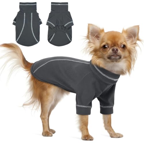 Hjumarayan Hundepullover Kleine Hunde - Dehnbarer Hunde Fleece Pullover Hunde Pullover Kleine Hund, Chihuahua Kleidung Hunde Klamotten Warm Rollkragen Hundepulli für Kleine Hunde, Dunkelgrau S Hjumarayan Hundepullover Kleine Hunde - Dehnbarer Hunde Fleece Pullover Hunde Pullover Kleine Hund, Chihuahua Kleidung Hunde Klamotten Warm Rollkragen Hundepulli für Kleine Hunde, Dunkelgrau S von Hjumarayan