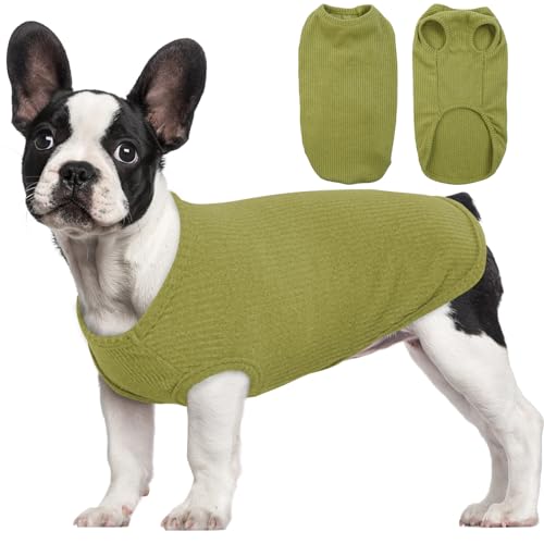 Hjumarayan Hundepullover Kleine Hunde - Dünn Hunde Pullover Waschbar Hundepulli Elastisch Pullover Hund Gestreifte Hunde Shirt Hunde Pullis für Chihuahua Yorkshire Terrier (Chartreste S) von Hjumarayan