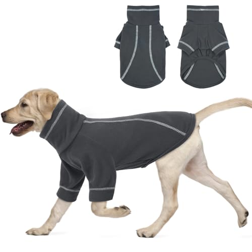 Hjumarayan Hundepullover Mittelgroße Hunde - Hunde Fleece Pullover Rollkragen Hundepulli für Mittlere Hunde Dehnbarer Pullover Hund Warm Kleidung Hundepulli, Dunkelgrau XXXL Hjumarayan Hundepullover Mittelgroße Hunde - Hunde Fleece Pullover Rollkragen Hundepulli für Mittlere Hunde Dehnbarer Pullover Hund Warm Kleidung Hundepulli, Dunkelgrau XXXL von Hjumarayan
