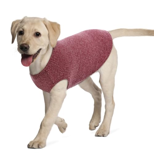 Hjumarayan Hundepullover - Waschbar Hundepullover Grosse Hunde Elastisch Dünn Hunde Pullover Gestreifte Hunde Shirt Elastisch Hundepulli für Mittelgroße Grosse Hunde (Rot XXL) von Hjumarayan