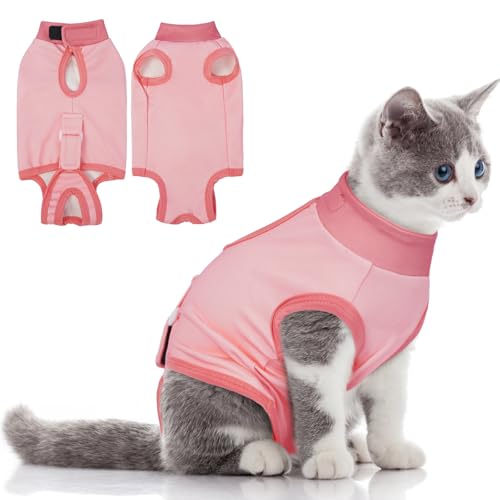 Hjumarayan Katzenbody nach OP, Verstellbarer Body Katze nach OP Atmungsaktiver Katzen OP Body Kastration, Katzenanzug Katzenbody Gegen Lecken von Kastrations- und Unterleibswunden, Rosa M Hjumarayan Katzenbody nach OP, Verstellbarer Body Katze nach OP Atmungsaktiver Katzen OP Body Kastration, Katzenanzug Katzenbody Gegen Lecken von Kastrations- und Unterleibswunden, Rosa M von Hjumarayan