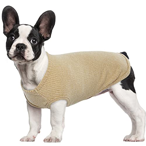 Hjumarayan Hundepullover Kleine Hunde - Dünn Hunde Pullover Waschbar Hundepulli Elastisch Pullover Hund Gestreifte Hunde Shirt Hunde Pullis für Chihuahua Yorkshire Terrier (Gelb S) von Hjumarayan