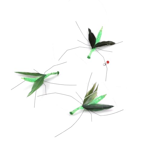 Hjvvr 3 x Katzenstab-Spielzeug, Mantis simulierte Insekten, Spielzeug zum Necken Hjvvr 3 x Katzenstab-Spielzeug, Mantis simulierte Insekten, Spielzeug zum Necken von Hjvvr