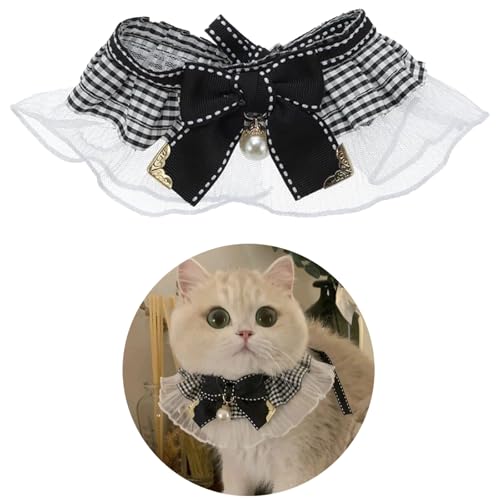 Hjvvr Katzenhalsband, Spitzen-Lätzchenhalsband, Kätzchenhalsband, Abreißband, Welpenkatzen-Zubehör für Geburtstage Hjvvr Katzenhalsband, Spitzen-Lätzchenhalsband, Kätzchenhalsband, Abreißband, Welpenkatzen-Zubehör für Geburtstage von Hjvvr