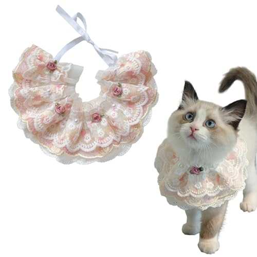 Hjvvr Katzenschal, Halsbanddekoration mit rosa Rosen Hjvvr Katzenschal, Halsbanddekoration mit rosa Rosen von Hjvvr