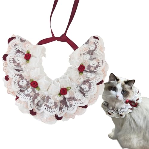 Hjvvr Katzenschal, Halsbanddekoration mit roten Rosen Hjvvr Katzenschal, Halsbanddekoration mit roten Rosen von Hjvvr