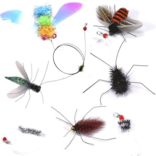 Hjvvr Katzenstab-Spielzeug, 5 Stück, Insekten-Nachbildung, Katzenspielzeug, Teaser-Zauberstab-Aufsatz mit Glocken, Federstraßen-Nachfüllung für Indoor-Kätzchen Hjvvr Katzenstab-Spielzeug, 5 Stück, Insekten-Nachbildung, Katzenspielzeug, Teaser-Zauberstab-Aufsatz mit Glocken, Federstraßen-Nachfüllung für Indoor-Kätzchen von Hjvvr