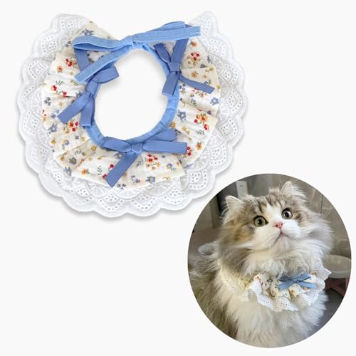 Hjvvr Reflektierendes Katzenhalsband mit Glöckchen, Schnellverschluss, verstellbar, passend für alle Katzen, blaue Blume Hjvvr Reflektierendes Katzenhalsband mit Glöckchen, Schnellverschluss, verstellbar, passend für alle Katzen, blaue Blume von Hjvvr