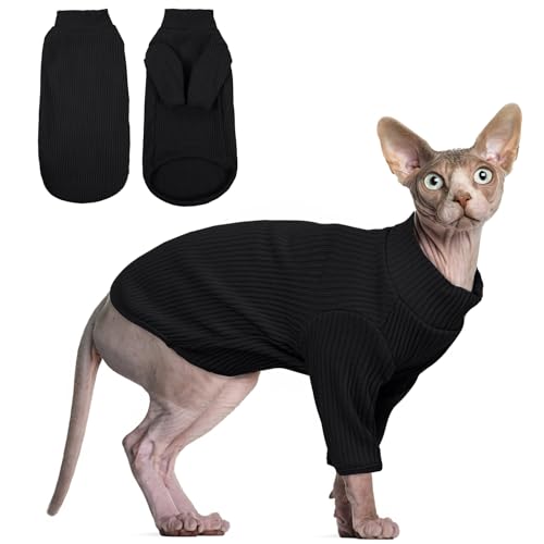 Haarlose Katzen-Weste Rollkragenpullover, atmungsaktiv, entzückende Katzenbekleidung, Pullover Kätzchen-T-Shirts mit Ärmeln, Katzen-Pyjama Jumpsuit für Sphynx, Cornish Rex, Devon Rex, Peterbalg Haarlose Katzen-Weste Rollkragenpullover, atmungsaktiv, entzückende Katzenbekleidung, Pullover Kätzchen-T-Shirts mit Ärmeln, Katzen-Pyjama Jumpsuit für Sphynx, Cornish Rex, Devon Rex, Peterbalg von Hjyokuso