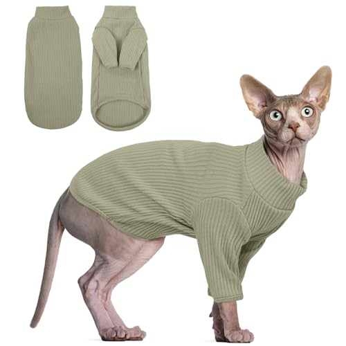 Haarlose Katzen-Weste Rollkragenpullover, atmungsaktiv, entzückende Katzenbekleidung, Pullover Kätzchen-T-Shirts mit Ärmeln, Katzen-Pyjama Jumpsuit für Sphynx, Cornish Rex, Devon Rex, Peterbalg Haarlose Katzen-Weste Rollkragenpullover, atmungsaktiv, entzückende Katzenbekleidung, Pullover Kätzchen-T-Shirts mit Ärmeln, Katzen-Pyjama Jumpsuit für Sphynx, Cornish Rex, Devon Rex, Peterbalg von Hjyokuso