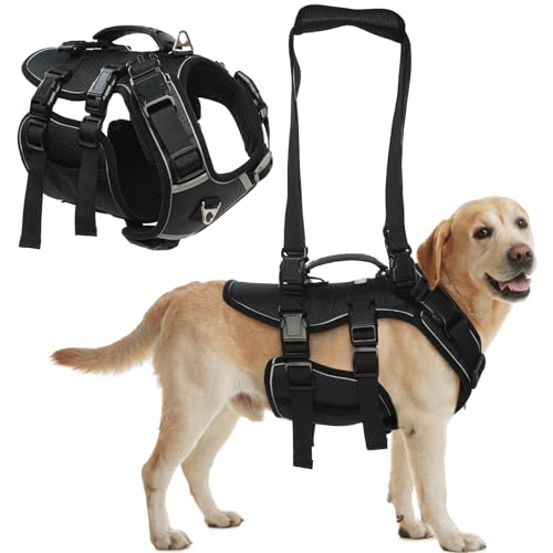 Hjyokuso Dog Lift Harness, Dog Carrier Sling Ganzkörperunterstützung & Erholungsschlinge, Haustier Brust Hinten Unterstützung Hilfe Tierärzte Zugelassen Sling für Alte, Behinderte, Gelenkverletzungen, von Hjyokuso