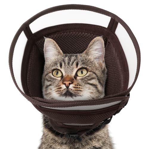 Hjyokuso Halskrause Hund, Halskrause Katze Klett, Halskrause Hund Leckschutz Für Kleine, Mittlere Und Groß Hunde, Halskrause Hund Katze Nach Op, Vorbeugung von Biss- Und Leckwunden, E-Kragen Braun S Hjyokuso Halskrause Hund, Halskrause Katze Klett, Halskrause Hund Leckschutz Für Kleine, Mittlere Und Groß Hunde, Halskrause Hund Katze Nach Op, Vorbeugung von Biss- Und Leckwunden, E-Kragen Braun S von Hjyokuso