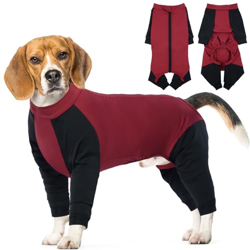 Hjyokuso Hundeoverall Mit Beinen, Hundeschlafanzüge, Hundepyjama Für Große Hunde, Hunde Schlafanzug Mit Reißverschluss, Body Hund Nach Op Für Golden Retriever Labrador Retriever, Rottweiler,Dobermann Hjyokuso Hundeoverall Mit Beinen, Hundeschlafanzüge, Hundepyjama Für Große Hunde, Hunde Schlafanzug Mit Reißverschluss, Body Hund Nach Op Für Golden Retriever Labrador Retriever, Rottweiler,Dobermann von Hjyokuso