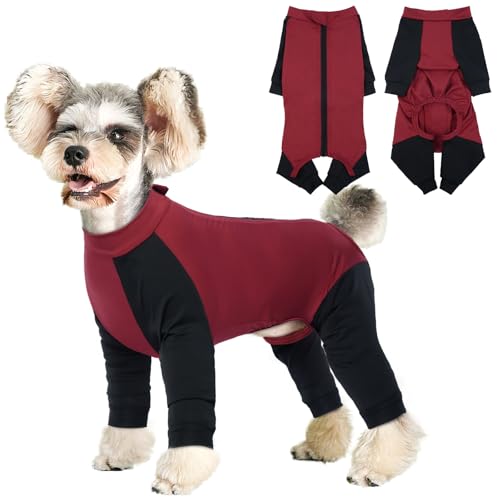 Hjyokuso Hundeoverall Mit Beinen, Hundeschlafanzüge, Hundepyjama Für Kleine Hunde, Hunde Schlafanzug Mit Reißverschluss, Body Hund Nach Op Für Chihuahua, Pomeranian, Yorkshire Terrier, Bichon Frisé Hjyokuso Hundeoverall Mit Beinen, Hundeschlafanzüge, Hundepyjama Für Kleine Hunde, Hunde Schlafanzug Mit Reißverschluss, Body Hund Nach Op Für Chihuahua, Pomeranian, Yorkshire Terrier, Bichon Frisé von Hjyokuso