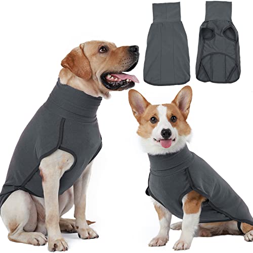 Hjyokuso hundepullover, hundemantel Fleece, Pullover Hund, Hunde Pullover für kleine mittelgroße große Hund, Warmer und Leichter hundepulli, wintermantel Hund, Outdoor hundemantel,hundejacke -Schwarz von Hjyokuso