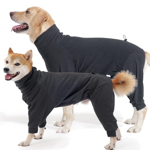 Hjyokuso Hundepullover für kleine, mittelgroße und große Hunde – Fleece mit Beinen, Loch für Geschirr – warmer Pullover, Mantel, Einteiler, Kapuzenpullover, Größe XL von Hjyokuso