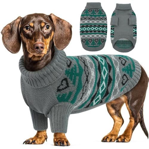 Hjyokuso Hundepullover Weihnachtspullover, Sweater für Hunde, Hund Katze Weiche Strickwaren Pullover Kleidung, Haustier Pullover Rollkragen, Winter Warme Hundemantel Pullover Jacke Hjyokuso Hundepullover Weihnachtspullover, Sweater für Hunde, Hund Katze Weiche Strickwaren Pullover Kleidung, Haustier Pullover Rollkragen, Winter Warme Hundemantel Pullover Jacke von Hjyokuso