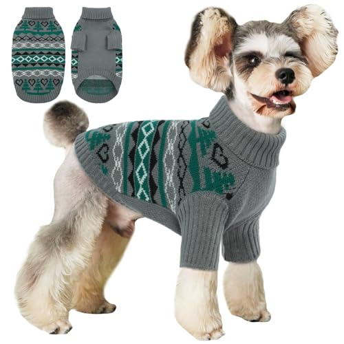 Hjyokuso Hundepullover Weihnachtspullover, Sweater für Hunde, Hund Katze Weiche Strickwaren Pullover Kleidung, Haustier Pullover Rollkragen, Winter Warme Hundemantel Pullover Jacke Hjyokuso Hundepullover Weihnachtspullover, Sweater für Hunde, Hund Katze Weiche Strickwaren Pullover Kleidung, Haustier Pullover Rollkragen, Winter Warme Hundemantel Pullover Jacke von Hjyokuso