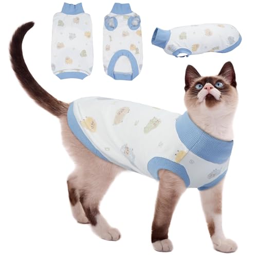 Hjyokuso Katzen Kleidung Katzenpullover Aus Baumwolle - Atmungsaktiv, Hochgeschlossener Kragen - Ideal Für Fotoshootings Und Festliche Anlässe - Blau, S Hjyokuso Katzen Kleidung Katzenpullover Aus Baumwolle - Atmungsaktiv, Hochgeschlossener Kragen - Ideal Für Fotoshootings Und Festliche Anlässe - Blau, S von Hjyokuso
