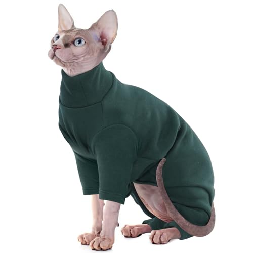 Hjyokuso Katzenbekleidung, Katzenpullover, Sphynx Pullover Mit Vier Beinen, Katzenbody Nach Op, Katzen Kleidung, Pullover Für Katzen, One Piece Pullover Für Sphynx,Cornish Rex,Devon Rex,Peterbal von Hjyokuso