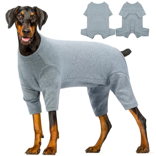 Hjyokuso OP Body Hund 3XL, Hunde Schlafanzug für Kleiner Mittelgroße und Große Hunde, Hundebody nach Operation, Schutzanzug gegen Allergien Haarausfall Lecken, Hundepyjama Grau Hjyokuso OP Body Hund 3XL, Hunde Schlafanzug für Kleiner Mittelgroße und Große Hunde, Hundebody nach Operation, Schutzanzug gegen Allergien Haarausfall Lecken, Hundepyjama Grau von Hjyokuso