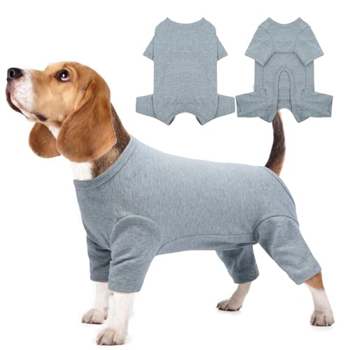 Hjyokuso OP Body Hund XXL, Hunde Schlafanzug für Kleiner Mittelgroße und Große Hunde, Hundebody nach Operation, Schutzanzug gegen Allergien Haarausfall Lecken, Hundepyjama Grau Hjyokuso OP Body Hund XXL, Hunde Schlafanzug für Kleiner Mittelgroße und Große Hunde, Hundebody nach Operation, Schutzanzug gegen Allergien Haarausfall Lecken, Hundepyjama Grau von Hjyokuso