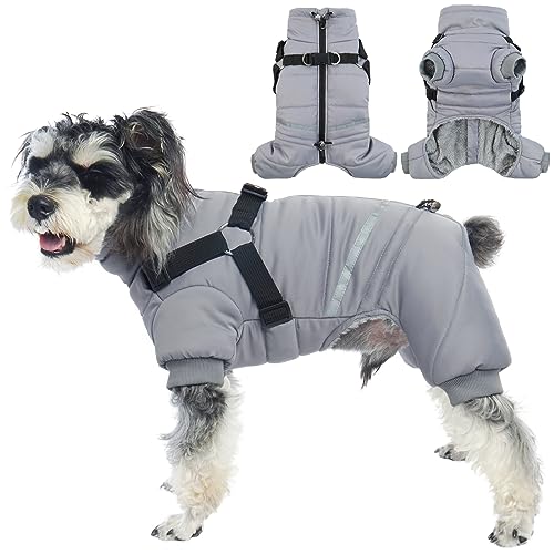 Hjyokuso Wasserdichter Hundemantel, Hundejacke mit Geschirr, Wintermantel Hund für kleine Mittel Große Hunde, Winddichte Winterjacke Hund Outfit mit Reflektierender Streifen und Reißverschluss S-XL Hjyokuso Wasserdichter Hundemantel, Hundejacke mit Geschirr, Wintermantel Hund für kleine Mittel Große Hunde, Winddichte Winterjacke Hund Outfit mit Reflektierender Streifen und Reißverschluss S-XL von Hjyokuso