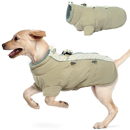 Hjyokuso Wasserdichter Hundemantel Winter Warme Jacke, Hundejacken für kleine Mittel Große Hunde, Hundepullover, Winddichte Wintermantel Hund mit Reflektierender Streifen und Reißverschluss XXL Hjyokuso Wasserdichter Hundemantel Winter Warme Jacke, Hundejacken für kleine Mittel Große Hunde, Hundepullover, Winddichte Wintermantel Hund mit Reflektierender Streifen und Reißverschluss XXL von Hjyokuso