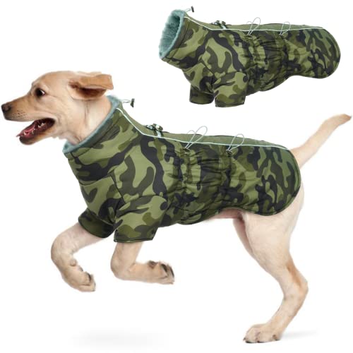 Hjyokuso Wasserdichter Hundemantel Winter Warme Jacke, Hundejacken für kleine Mittel Große Hunde, Hundepullover, Winddichte Wintermantel Hund mit Reflektierender Streifen und Reißverschluss XXXL Hjyokuso Wasserdichter Hundemantel Winter Warme Jacke, Hundejacken für kleine Mittel Große Hunde, Hundepullover, Winddichte Wintermantel Hund mit Reflektierender Streifen und Reißverschluss XXXL von Hjyokuso