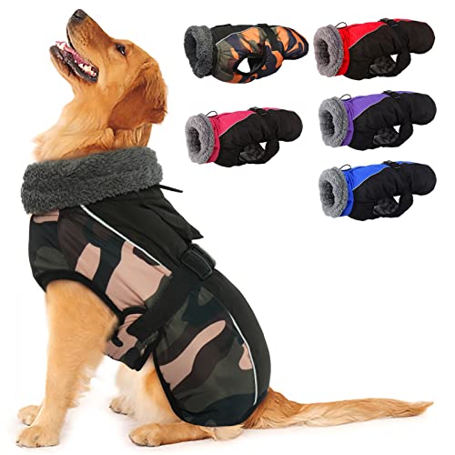 Wasserdichter Hundemantel Winter Warme Hundejacke, Hundebekleidung Outfit für kleine mittel große Hunde, Hundepullover mit Sicheren Reflexstreifen für Labrador Chihuahua Französische Bulldogge Wasserdichter Hundemantel Winter Warme Hundejacke, Hundebekleidung Outfit für kleine mittel große Hunde, Hundepullover mit Sicheren Reflexstreifen für Labrador Chihuahua Französische Bulldogge von Hjyokuso