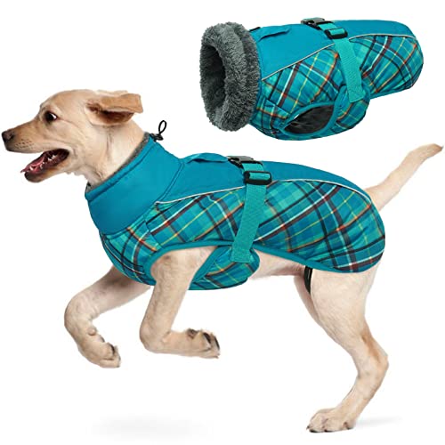 Wasserdichter Hundemantel Winter Warme Hundejacke, Hundebekleidung Outfit für kleine mittel große Hunde, Hundepullover mit Sicheren Reflexstreifen für Labrador Chihuahua Französische Bulldogge von Hjyokuso