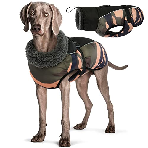 Wasserdichter Hundemantel Winter Warme Hundejacke, Hundebekleidung Outfit für kleine mittel große Hunde, Hundepullover mit Sicheren Reflexstreifen für Labrador Chihuahua Französische Bulldogge Wasserdichter Hundemantel Winter Warme Hundejacke, Hundebekleidung Outfit für kleine mittel große Hunde, Hundepullover mit Sicheren Reflexstreifen für Labrador Chihuahua Französische Bulldogge von Hjyokuso