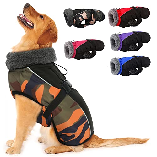 Wasserdichter Hundemantel Winter Warme Hundejacke, Hundebekleidung Outfit für kleine mittel große Hunde, Hundepullover mit Sicheren Reflexstreifen für Labrador Chihuahua Französische Bulldogge Wasserdichter Hundemantel Winter Warme Hundejacke, Hundebekleidung Outfit für kleine mittel große Hunde, Hundepullover mit Sicheren Reflexstreifen für Labrador Chihuahua Französische Bulldogge von Hjyokuso