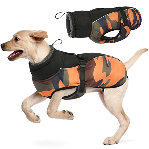 Wasserdichter Hundemantel Winter Warme Hundejacke, Hundebekleidung Outfit für kleine mittel große Hunde, Hundepullover mit Sicheren Reflexstreifen für Labrador Chihuahua Französische Bulldogge Wasserdichter Hundemantel Winter Warme Hundejacke, Hundebekleidung Outfit für kleine mittel große Hunde, Hundepullover mit Sicheren Reflexstreifen für Labrador Chihuahua Französische Bulldogge von Hjyokuso
