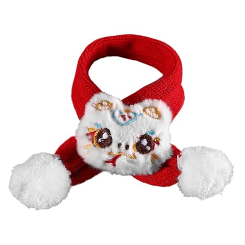 Hlagmix Chinesischer Neujahrs-Hundeschal, Haustier-Strickschal - Halswärmer für Welpen | Jahr der Schlange, Hunde-Outfit, Strickschal, Hunde- und Katzenkostüm, Warmer Winterschal für Neujahr von Hlagmix