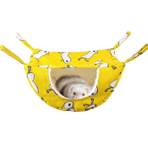 Hlagmix Frettchen-Hängematte für Käfig,Hamsterbett, Maus-Hängematte, Chinchilla-Hängematte - Hamsterbett, Meerschweinchen-Versteck, hängende Hängematte, warmes Bett für Frettchen, Chinchilla, Hlagmix Frettchen-Hängematte für Käfig,Hamsterbett, Maus-Hängematte, Chinchilla-Hängematte - Hamsterbett, Meerschweinchen-Versteck, hängende Hängematte, warmes Bett für Frettchen, Chinchilla, von Hlagmix